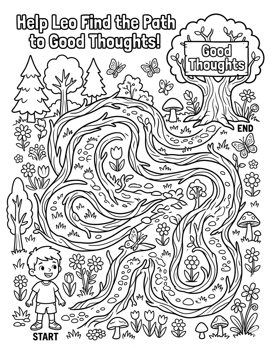 Leo’s Forest Coloring Adventure – Mindfulness Coloring Book for Kids (PDF Download)