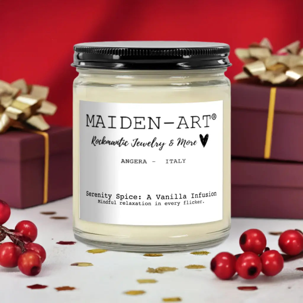 Serenity Spice: a Vanilla Infusion - Candle for Mindfulness & Meditation - Aromatherapy Candle